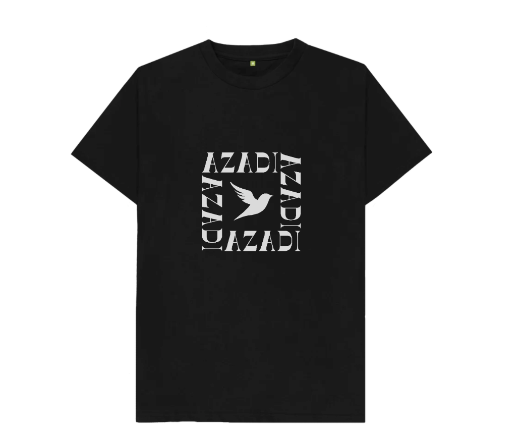 T Shirt 'Azadi' Short Sleeve Unisex / Black