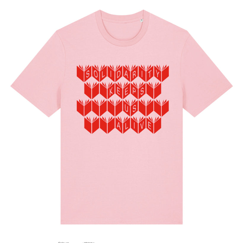 T-Shirt 'Solidarity' / Pink and Red