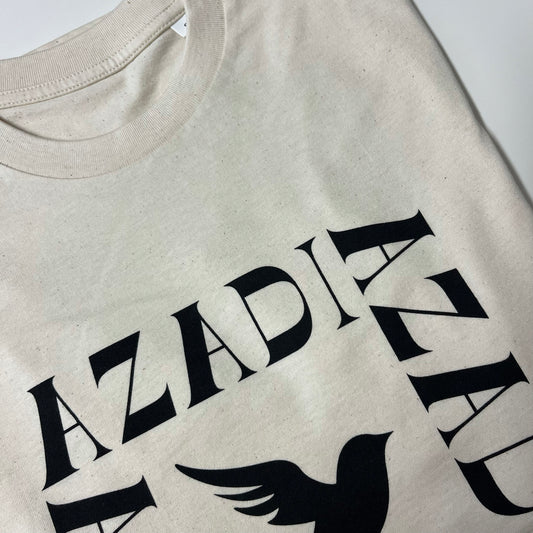 T Shirt 'Azadi' Short Sleeve Unisex / Oat