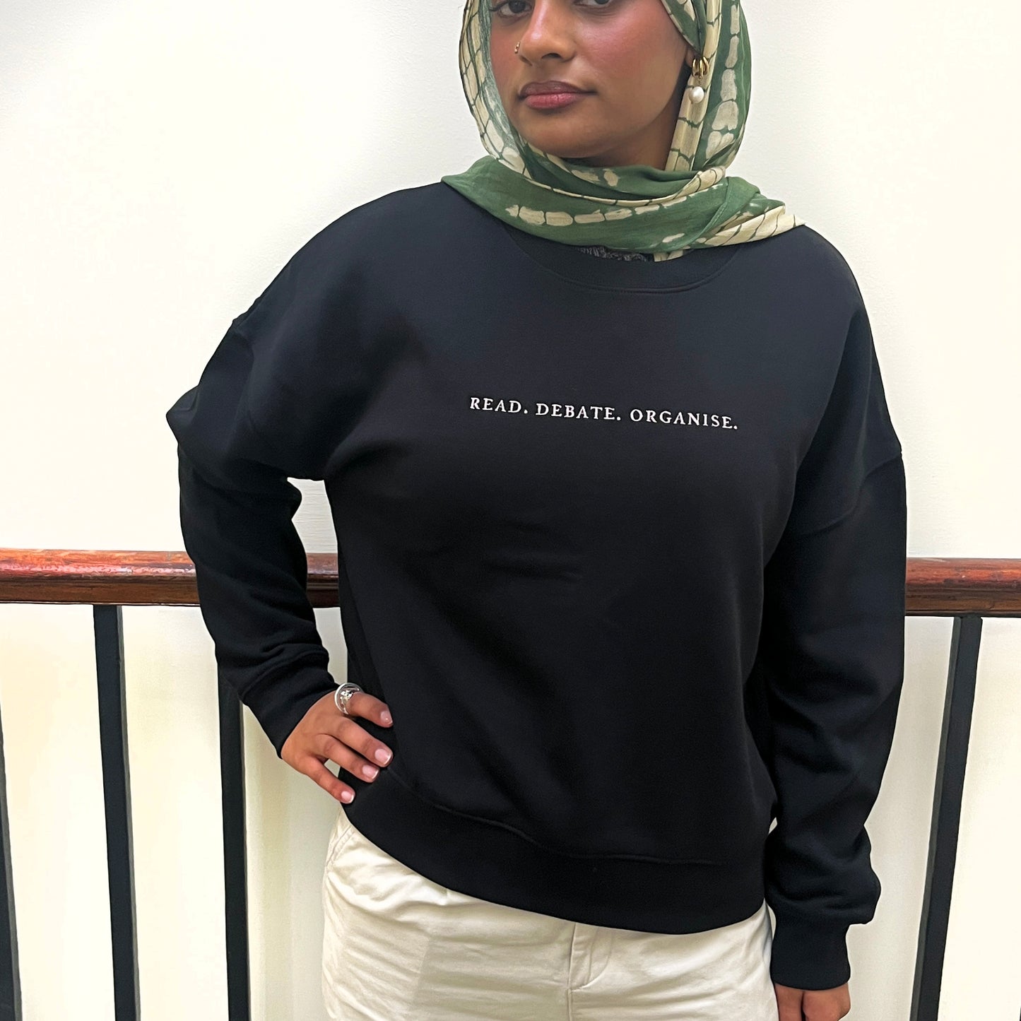 Sweatshirt (Women's Fit): Embroidered Black