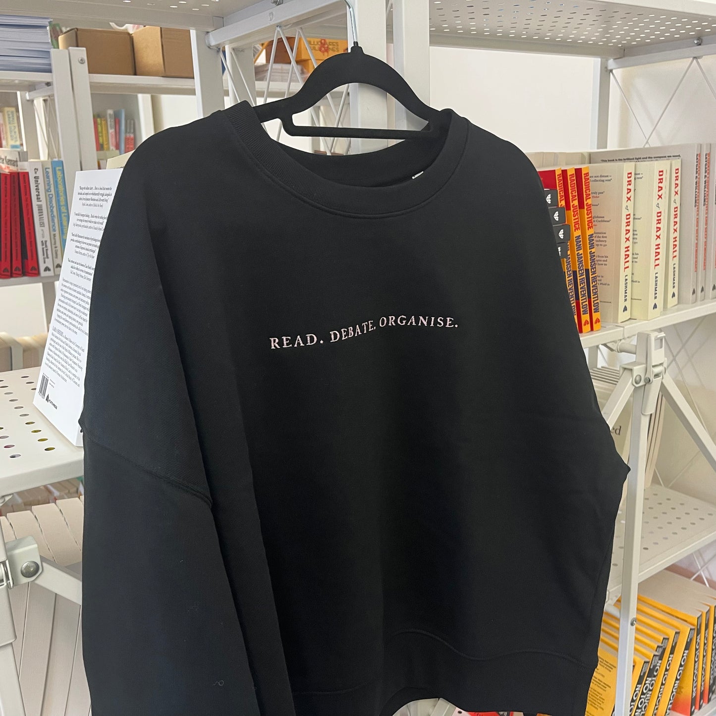 Embroidered Black Sweatshirt (Unisex)