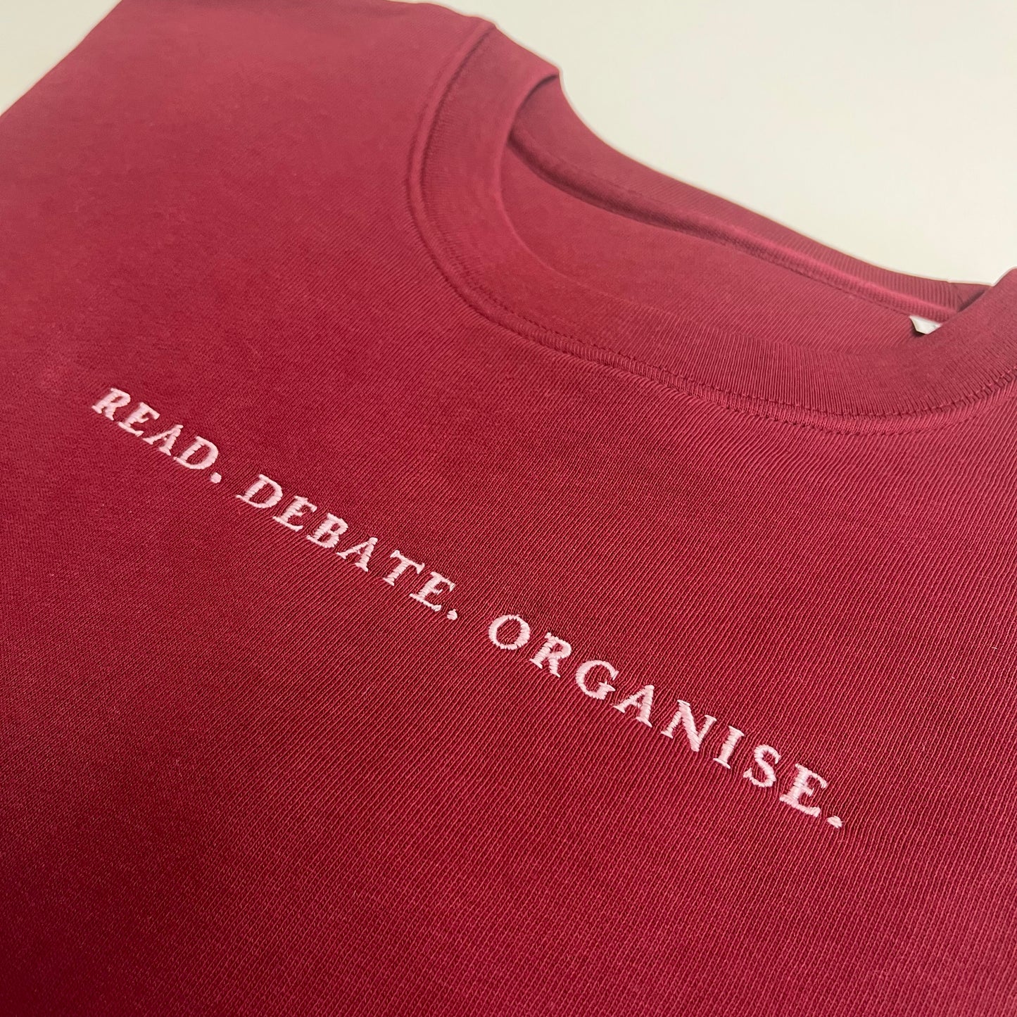 Embroidered Burgundy Sweatshirt (Unisex)