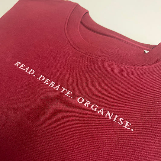 Embroidered Burgundy Sweatshirt (Unisex)