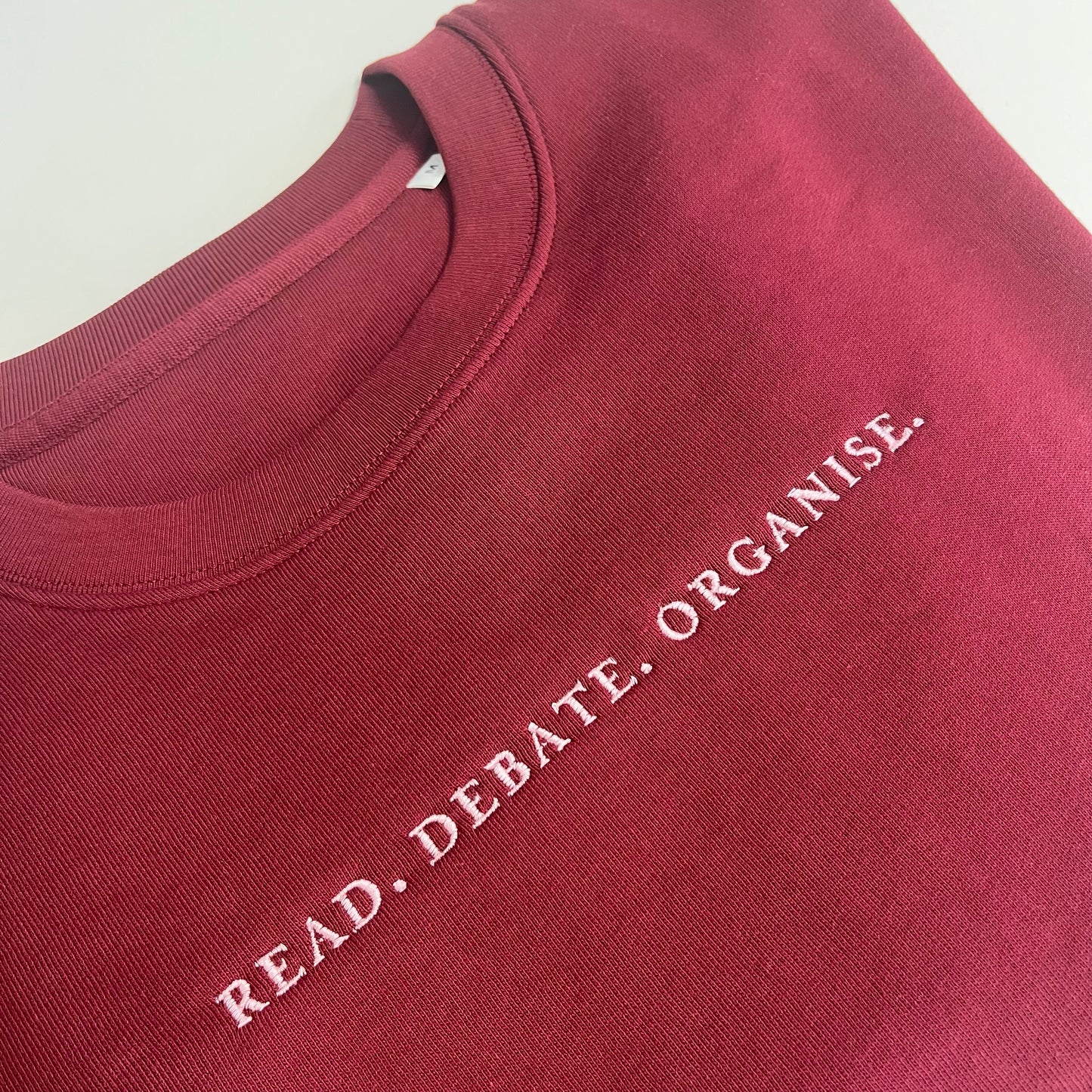 Embroidered Burgundy Sweatshirt (Unisex)