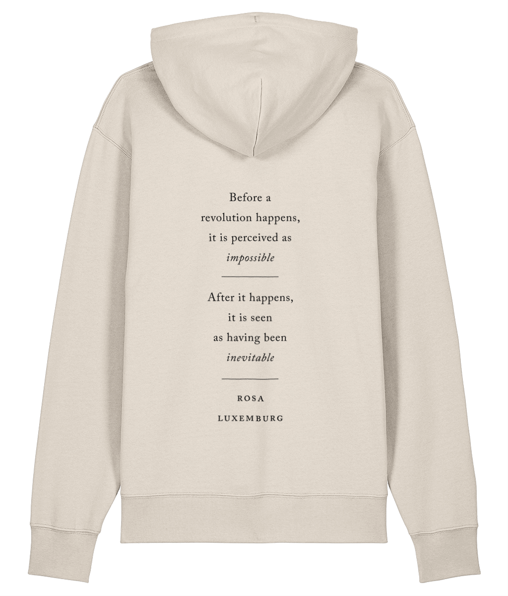 Hoodie: Rosa Luxemburg quote (Unisex)