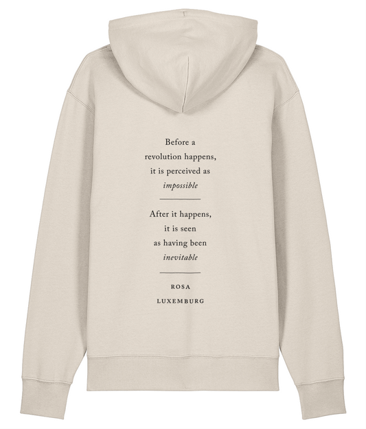 Hoodie: Rosa Luxemburg quote (Unisex)