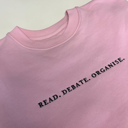 Embroidered Pink Sweatshirt (Unisex)